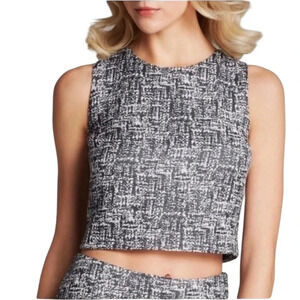 Joie Mintelle Black White Crop Top Size S